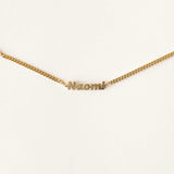 Name Bracelet With Bold Cuban Chain - Block Name Bracelet