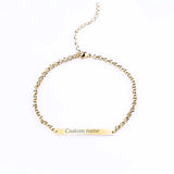 Personalized Name Bracelet Stainless Steel Adjustable Women Bracelet