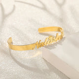 Personalized Stainless Steel Crown Bangle Bracelet