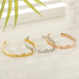 Personalized Stainless Steel Crown Bangle Bracelet