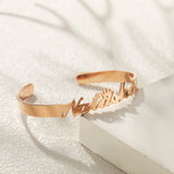 Personalized Stainless Steel Crown Bangle Bracelet