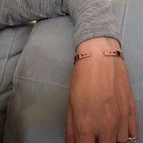 Personalized Engraved Arrows Name Bracelet for Women