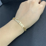 Personalized Stainless Steel Name Bracelet 6mm Cuban Chain Men Jewelry