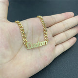 Personalized Stainless Steel Name Bracelet 6mm Cuban Chain Men Jewelry