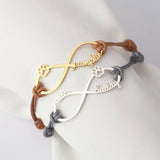 Personalized Name Bracelet for Women Rope Stainless Steel Couple Brac