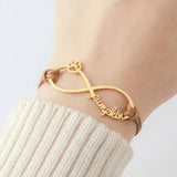 Personalized Name Bracelet for Women Rope Stainless Steel Couple Brac