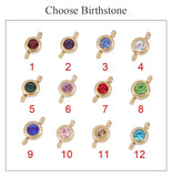 Personalized Name Bracelet with Birthstone for Women Girls