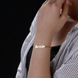 Personalized Name Bracelet with Cuban Chain for Girls