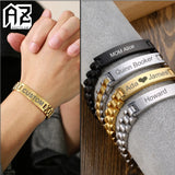 Name Bracelets Stainless Steel Bracelet For Women Couples Hand Chain DIY Jewelry