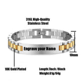 Name Bracelets Stainless Steel Bracelet For Women Couples Hand Chain DIY Jewelry