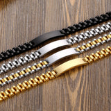 Name Bracelets Stainless Steel Bracelet For Women Couples Hand Chain DIY Jewelry