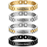 Name Bracelets Stainless Steel Bracelet For Women Couples Hand Chain DIY Jewelry