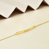 Personalized Name Bar Bracelet, Bridesmaid Jewelry