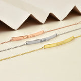 Personalized Name Bar Bracelet, Bridesmaid Jewelry
