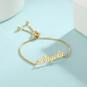 Personalized Stainless Steel Name Bracelet for Women - Mother's Gift