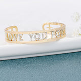 Personalized Stainless Steel Name Bracelet DIY 26 Initial Letter Bangle