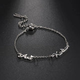 Women's Stainless Steel Name Bracelet Personalized Jewelry for Girls