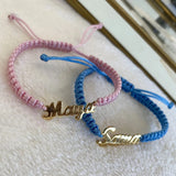Custom Stainless Steel Name Bracelet with Rope Chain