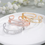 Personalized Zircon Diamond Bangle Bracelet