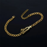 Personalized Butterfly Stone Zircon Charm Bangle for Women