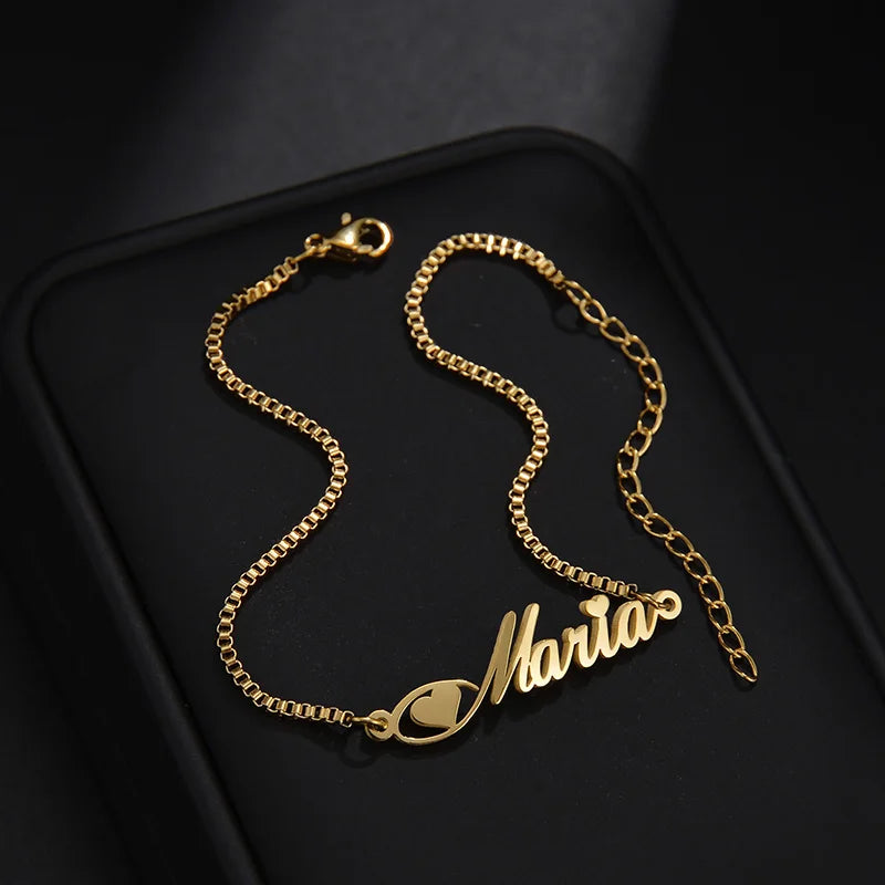 Name Bracelets Stainless Steel For Baby Women Jewelry