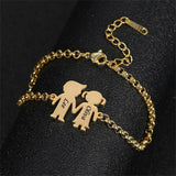 Kids Name Bracelets Stainless Steel Personalized Wrist Jewelry