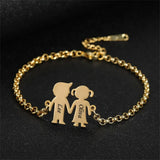 Kids Name Bracelets Stainless Steel Personalized Wrist Jewelry