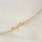 Personalized Name Bracelet for Women Girls Stainless Steel Chain Jewelry
