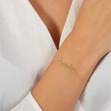 Personalized Name Bracelet for Women Girls Stainless Steel Chain Jewelry