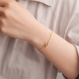 Custom Name Bracelets for Women Stainless Steel Chain Men Bracelets
