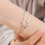 Custom Name Bracelets for Women Stainless Steel Chain Men Bracelets