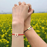 Heart Engraved Stainless Steel Name Bracelet for Women