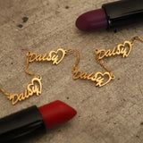 Name Bracelets on Leg Stainless Steel Box Chain Anklets for Women
