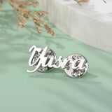Personalized Name Brooch Stainless Steel Jewelry