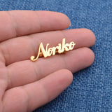 Name Brooch Pin, Custom Lapel Pin, Stainless Steel Jewelry
