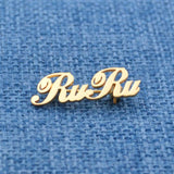 Name Brooch Pin, Custom Lapel Pin, Stainless Steel Jewelry