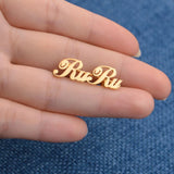Name Brooch Pin, Custom Lapel Pin, Stainless Steel Jewelry