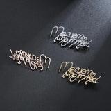 Personalised Name Brooch Pin Stainless Steel Handwritten Font