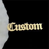 Customizable Old English Name Brooch Pin Men Women Gift