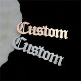 Customizable Old English Name Brooch Pin Men Women Gift