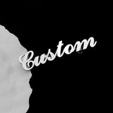 Customizable Silver Stainless Steel Name Brooch Pin Jewelry