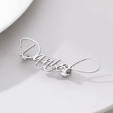 Personalized Stainless Steel Name Brooch, Wedding Jewellery Gift