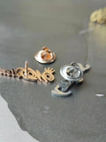 Personalized Stainless Steel Name Brooch with Initial Numbers Enamel Pin