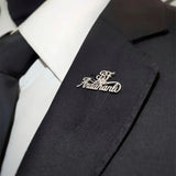 Personalized Stainless Steel Name Brooch with Initial Numbers Enamel Pin