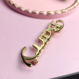 Custom Stainless Steel Name Brooch