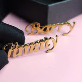 Custom Stainless Steel Name Brooch