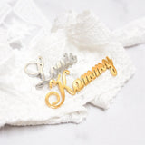 Personalized Nameplate Brooch Pins Badges Stainless Steel