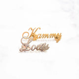 Personalized Nameplate Brooch Pins Badges Stainless Steel