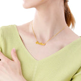 Personalized Butterfly Necklace Stainless Steel Nameplate Choker Gift