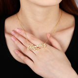Personalized Name Butterfly Necklace Diamond Pendant
